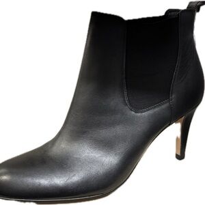 Clarks Black Leather Chelsea Heel Boot